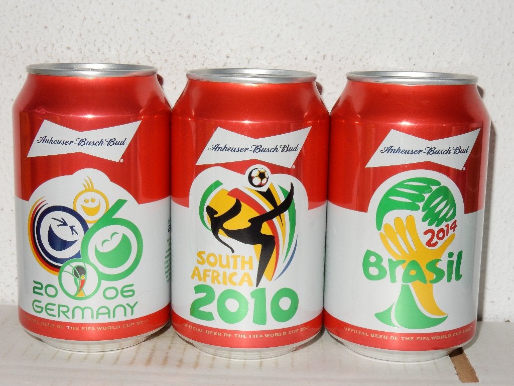 3 volle BUDWEISER Bier blikjes WK Voetbal 2026 uit DUITSLAND, Ophalen of Verzenden, Overige typen, Overige merken