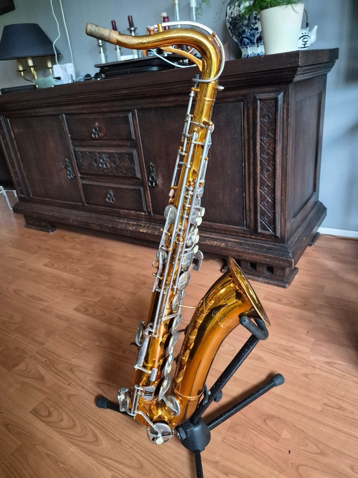 tenorsax Conn 16M, Muziek en Instrumenten, Blaasinstrumenten | Saxofoons, Ophalen, Gebruikt, Tenor