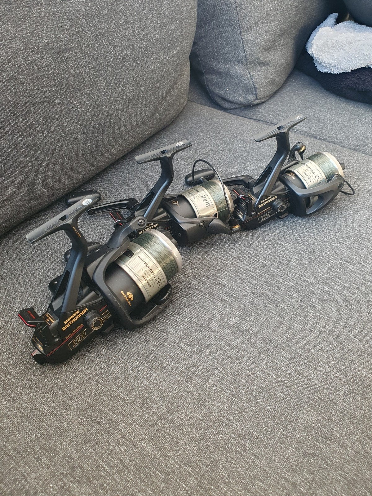 *** 3x Shimano 3500b Baitrunners ***, Watersport en Boten, Ophalen of Verzenden, Gebruikt, Molen