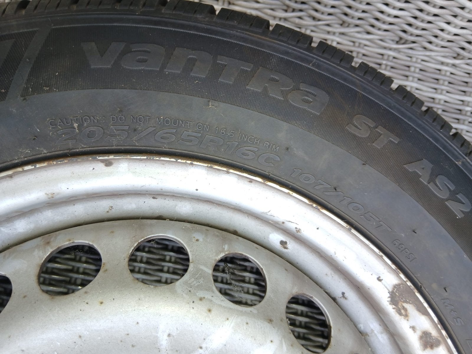 Hankook Vantra ST AS2 205/65R16C All Season banden op velg, Ophalen, 16 inch, Banden en Velgen, 205 mm