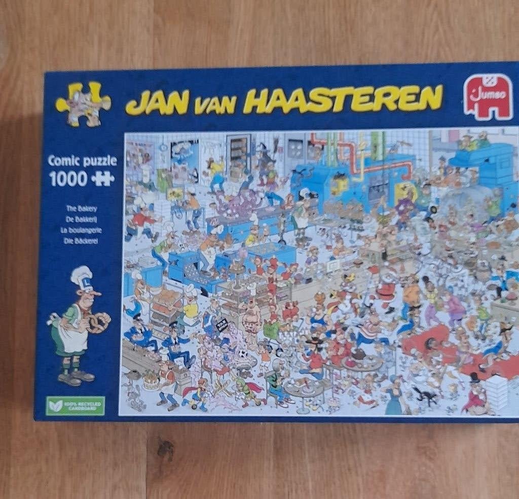 Jan van Haasteren puzzel Bakkerij 1000 stukjes, Ophalen, 500 t/m 1500 stukjes, Zo goed als nieuw, Legpuzzel