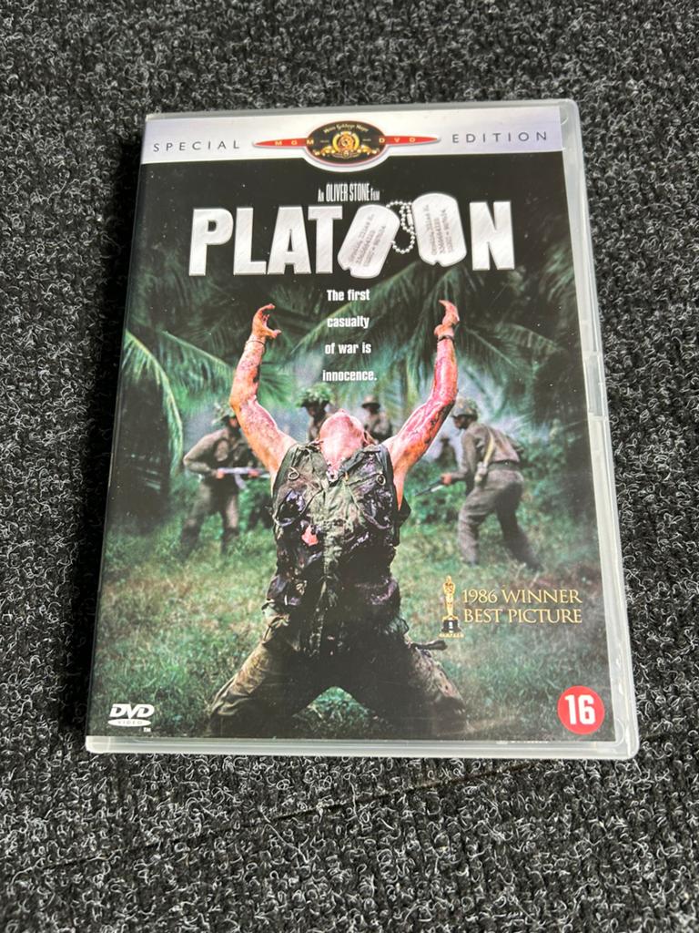 Platoon op dvd 1986, Gebruikt, Vanaf 16 jaar, 1980 tot heden, Ophalen of Verzenden
