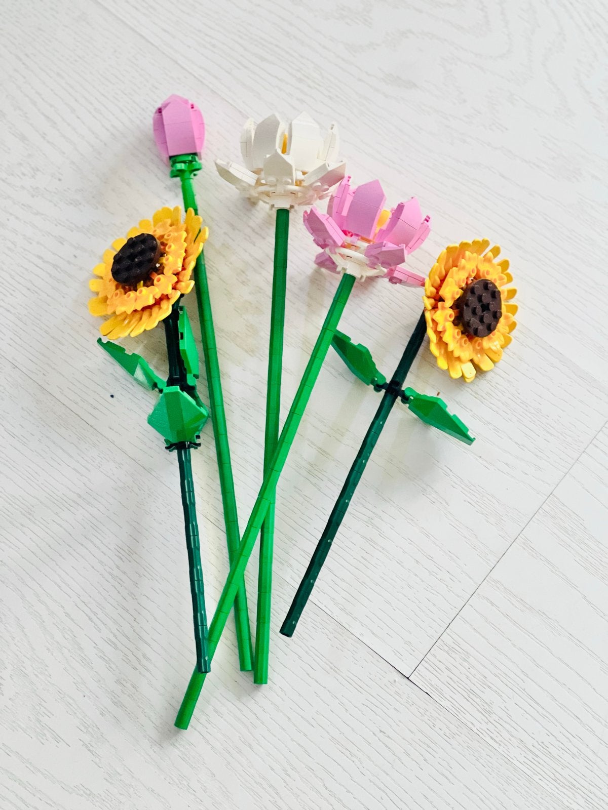 Lego Bloemen Set - Zonnebloemen, Lotus en Tulp, Lego, Ophalen of Verzenden, Zo goed als nieuw, Compleet