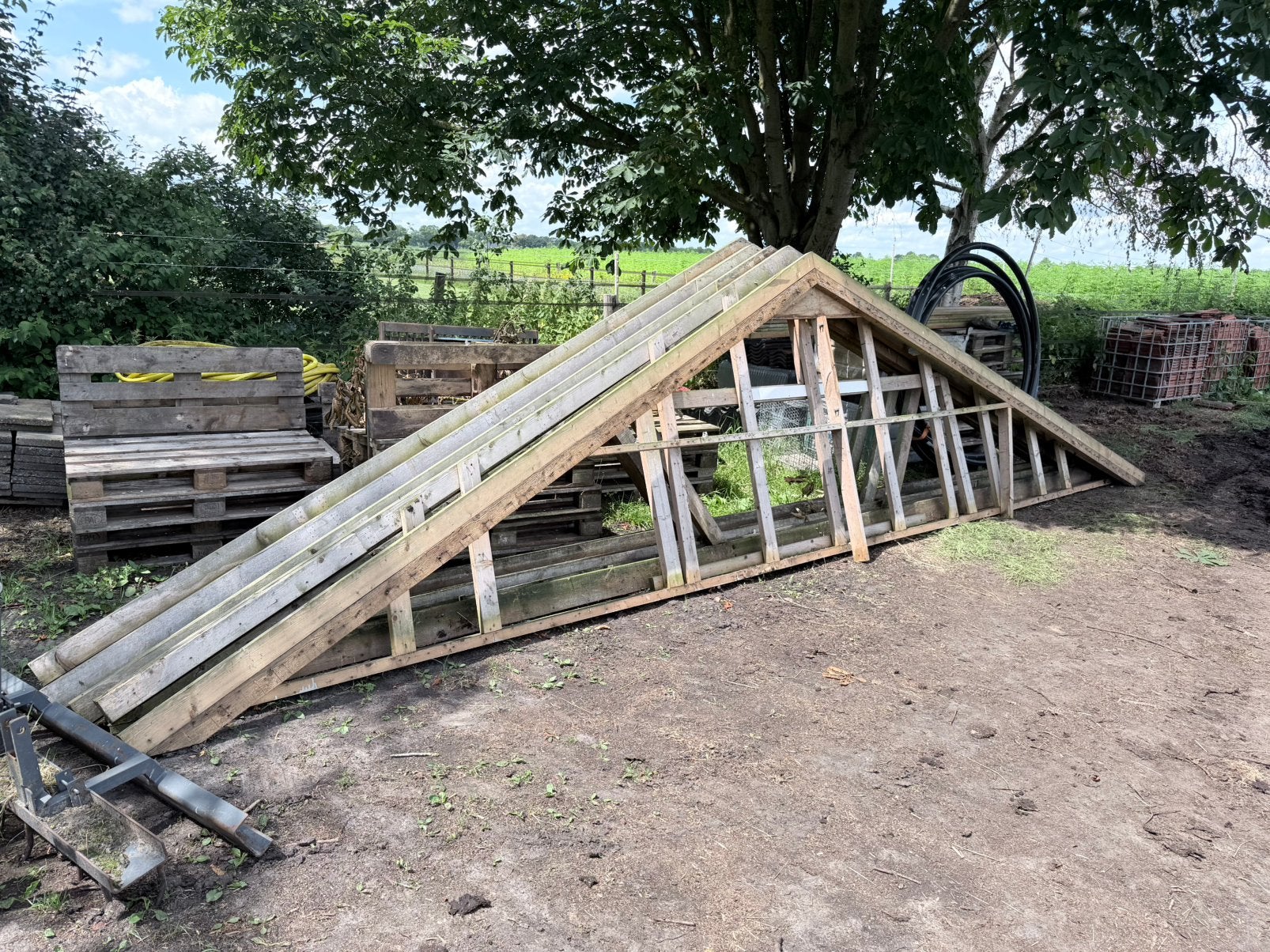 Dakspanten 5 stuks 790 x 190cm, Ophalen, Gebruikt, Schuur, Zonder ramen