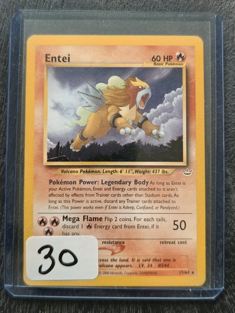 Pokémon Kaarten : Neo Revelation Entei (NR 17), Ophalen of Verzenden, Nieuw, Losse kaart