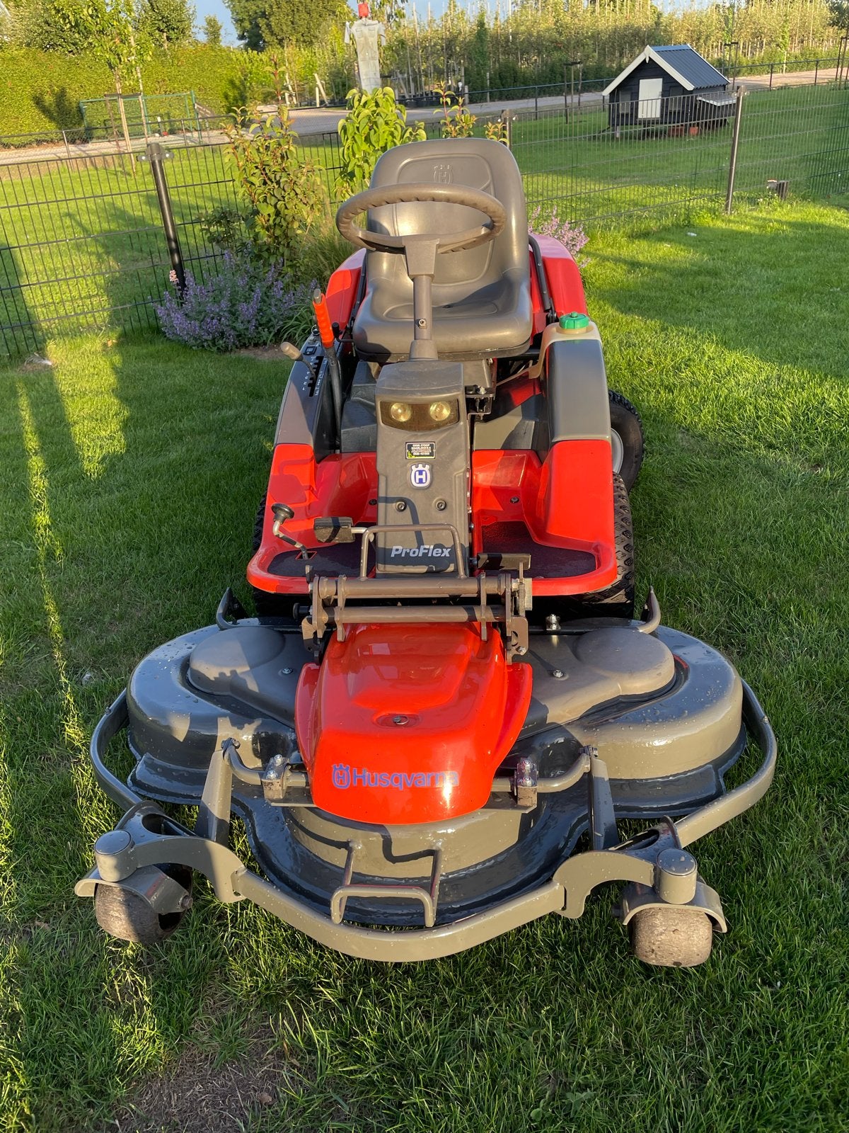 Husqvarna PF18 ProFlex 18pk Kawasaki 122cm Mulchmaaier, Tuin en Terras, Grasmaaiers, Ophalen, Cirkelmaaier, Gebruikt, Mulchfunctie