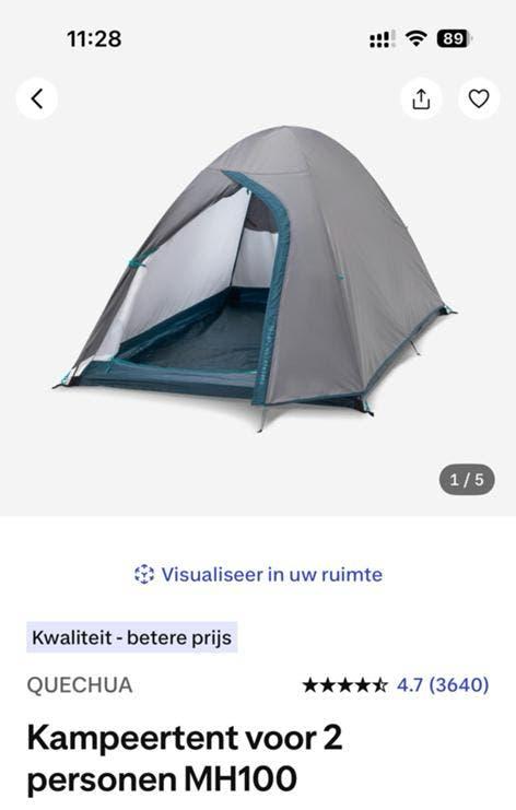 🔴Decathlon quechua kampeerset, Caravans en Kamperen, Tenten, Ophalen, Zo goed als nieuw, Tot en met 2