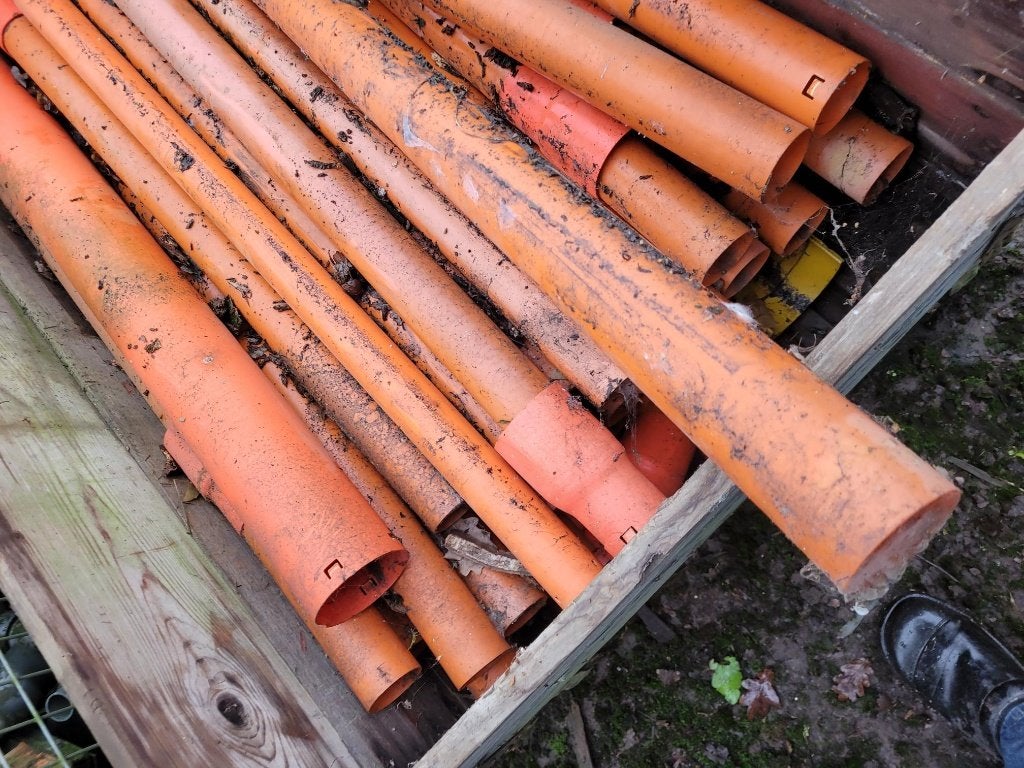 Partij drainage 50 & 60 mm eindbuizen, Ophalen, Pvc, Nieuw, Minder dan 2 meter
