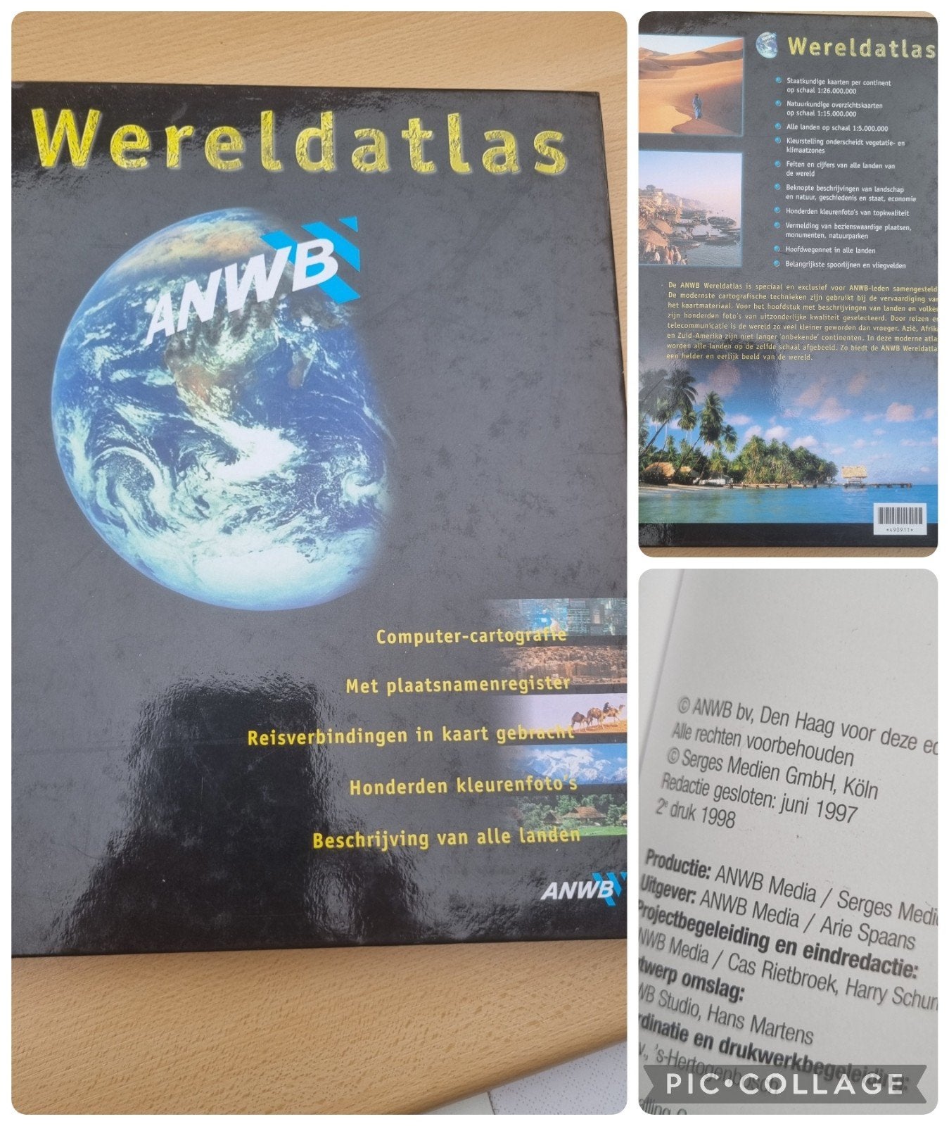 ANWB Wereldatlas - 2e druk 1998 - Gedetailleerde kaarten, Gelezen, Overige atlassen, Ophalen of Verzenden, 1800 tot 2000