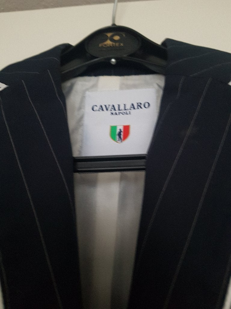 Cavallaro dames blazer jasje z.g.a.n. donkerblauw mt. 38,40, Kleding | Dames, Ophalen, Wit, Zo goed als nieuw, Jasje
