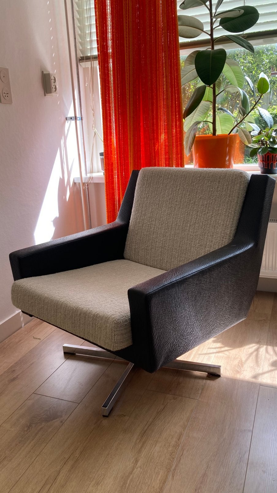 Vintage retro 3 zits bank en 2 fauteuils  DDR JAREN 60, Ophalen of Verzenden, Gebruikt, 75 tot 100 cm