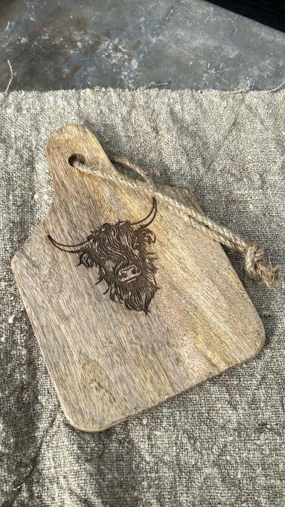 Snij/borrelplankje Hooglander, Hout, Nieuw, Ophalen of Verzenden, Overige typen