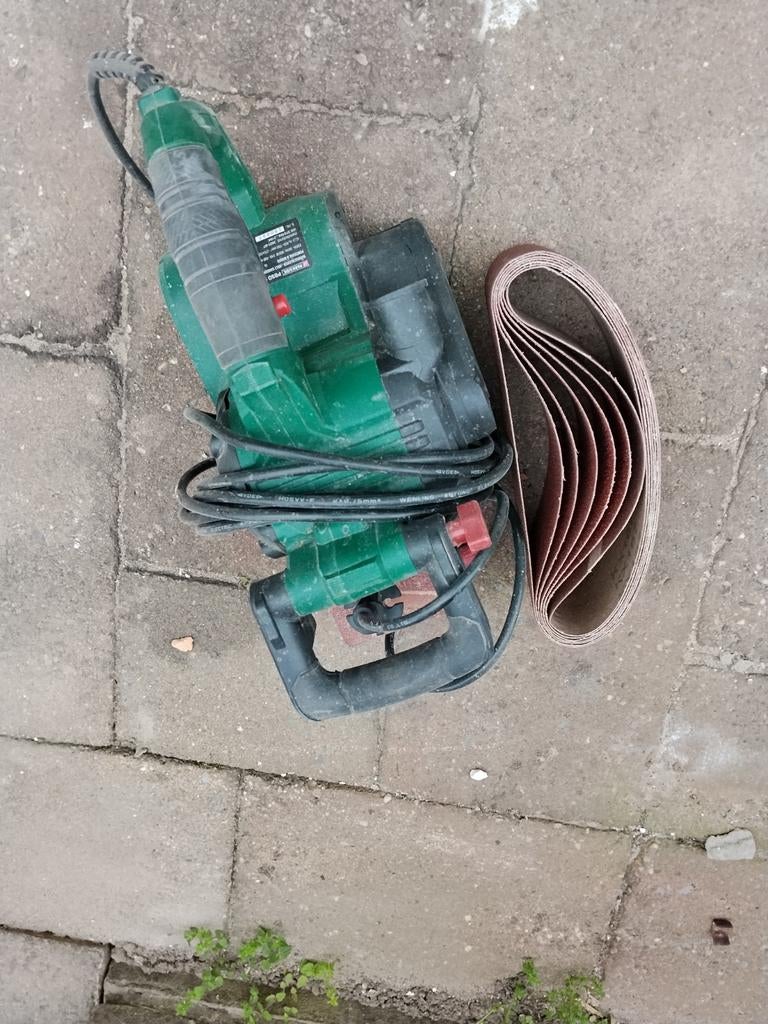 Parkside bandschuurmachine, Ophalen, Gebruikt, 600 tot 1200 watt, Bandschuurmachine