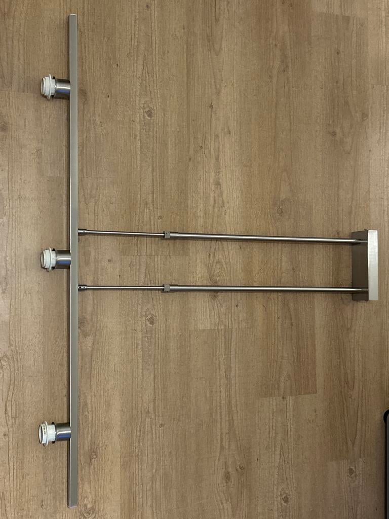 Moderne Hanglamp Zonder Kap - RVS Look, Huis en Inrichting, Ophalen, Gebruikt, Metaal, 50 tot 75 cm