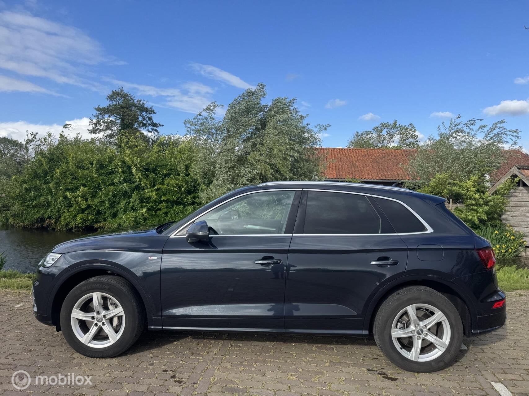 Audi Q5 50 TFSI e quattro | Pano | Camera | +Winter set, Auto's, Audi, Automaat, Gebruikt, 4 cilinders, Blauw