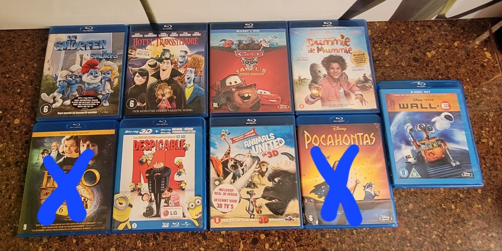 Kinder Blue Ray smurfen, cars, hotel transsylvanie, Dummie, Cd's en Dvd's, Ophalen of Verzenden, Gebruikt, Tekenfilms en Animatie