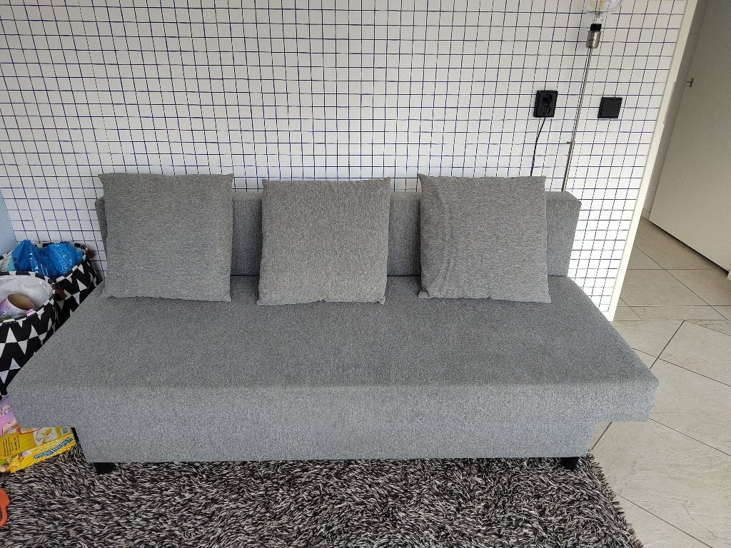 Slaap bank, Ophalen, Zo goed als nieuw, Twijfelaar, Grijs