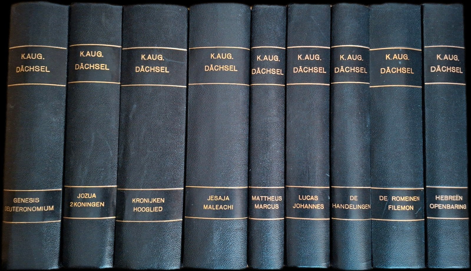 Bijbel K. Aug. Dächsel - Het Oude en Nieuwe Testament 9 dl, Boeken, Godsdienst en Theologie, Ophalen, Gelezen, K. Aug. Dächsel