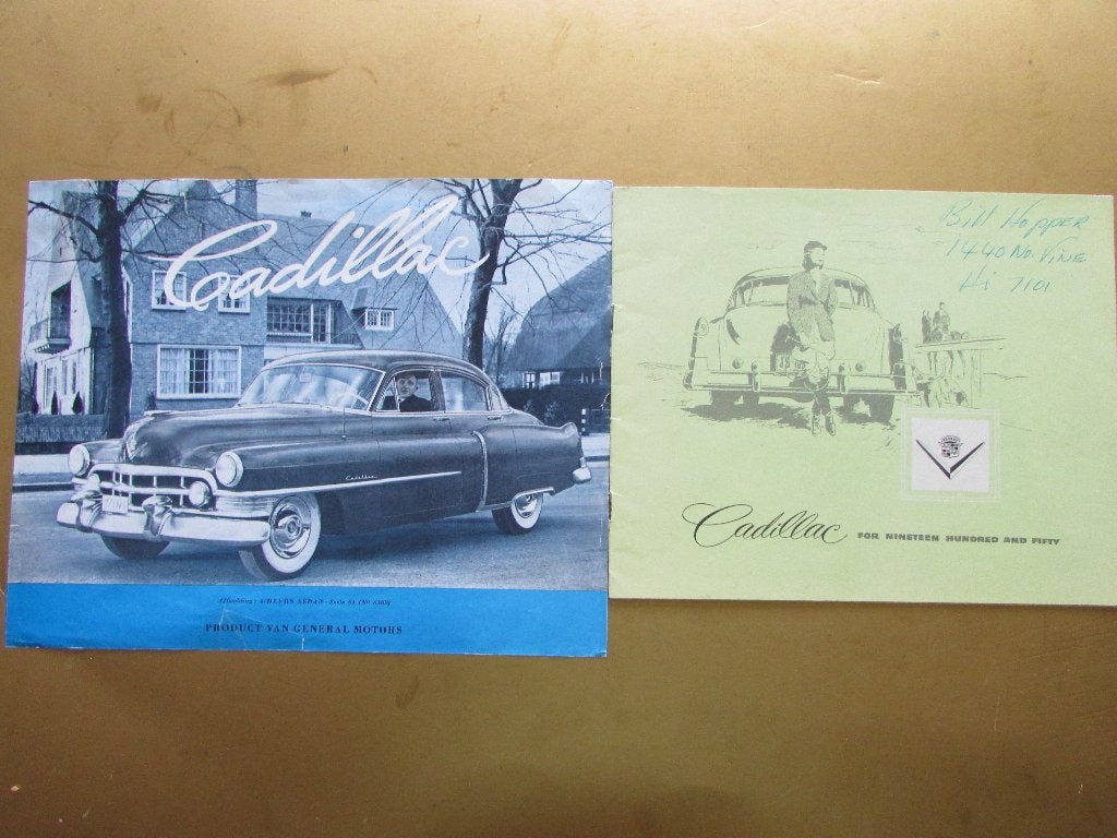 1950 Cadillac brochure Engels + los blad Nederlands, Ophalen of Verzenden, Gelezen, Overige merken
