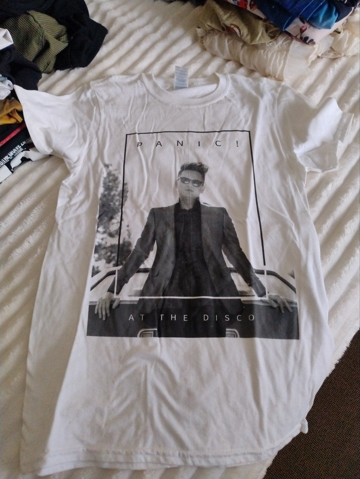Panic! At The Disco T-shirt Maat S, Ophalen of Verzenden, Zo goed als nieuw, Wit, Panic! At The Disco