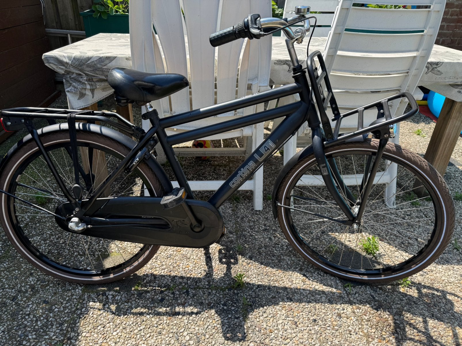 Stoere zwarte Cortina U4 transportfiets 24 inch, Ophalen, 24 inch, Versnellingen