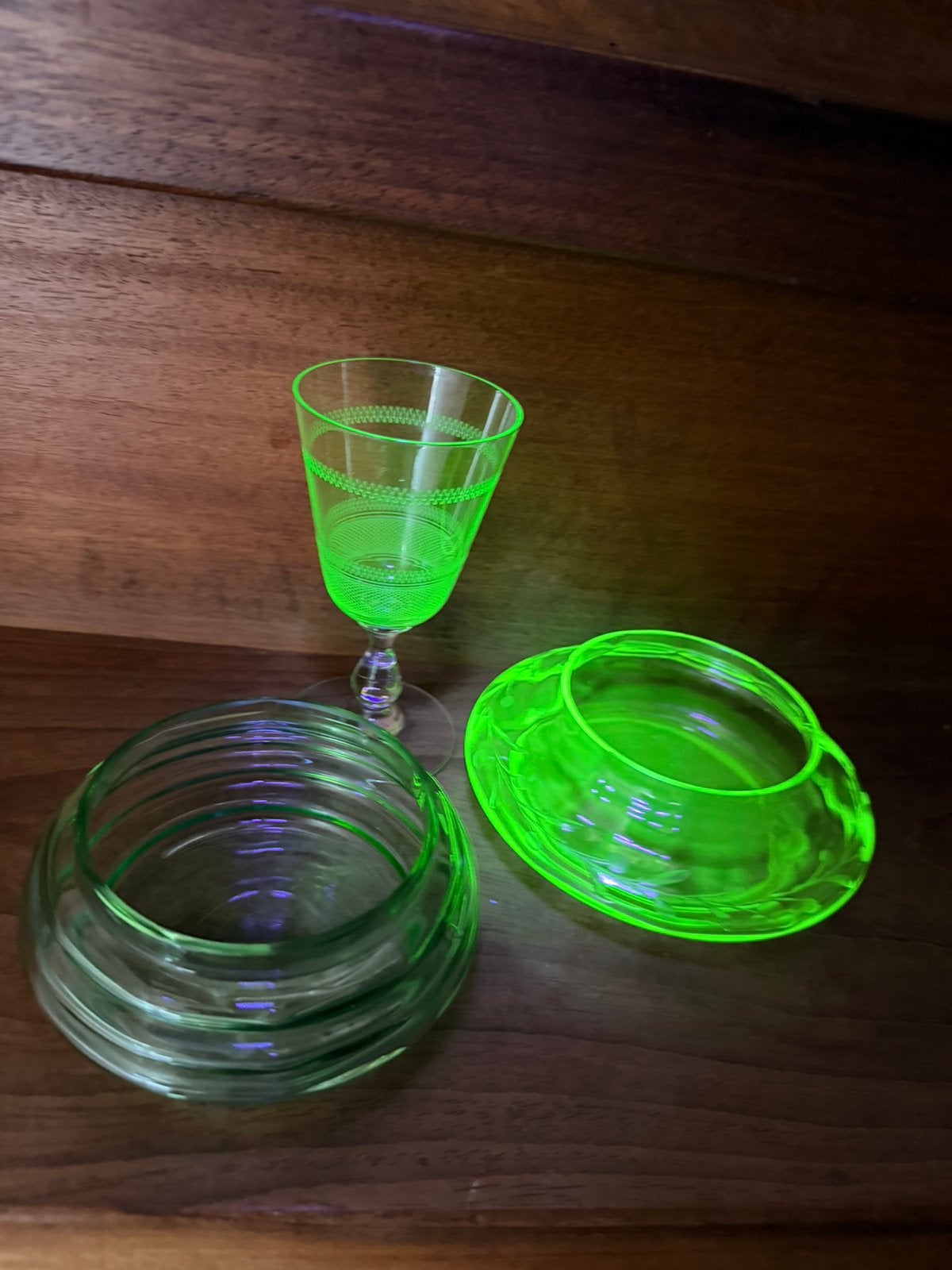 Uranium glas, anna groen., Antiek en Kunst, Antiek | Glas en Kristal, Ophalen of Verzenden