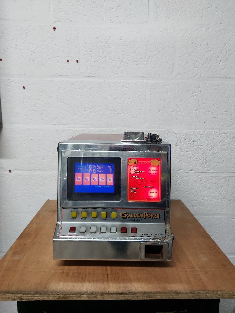 Golden Poker Double Up Bartop Gokautomaat (Bonanza, 1980), Ophalen, Gebruikt