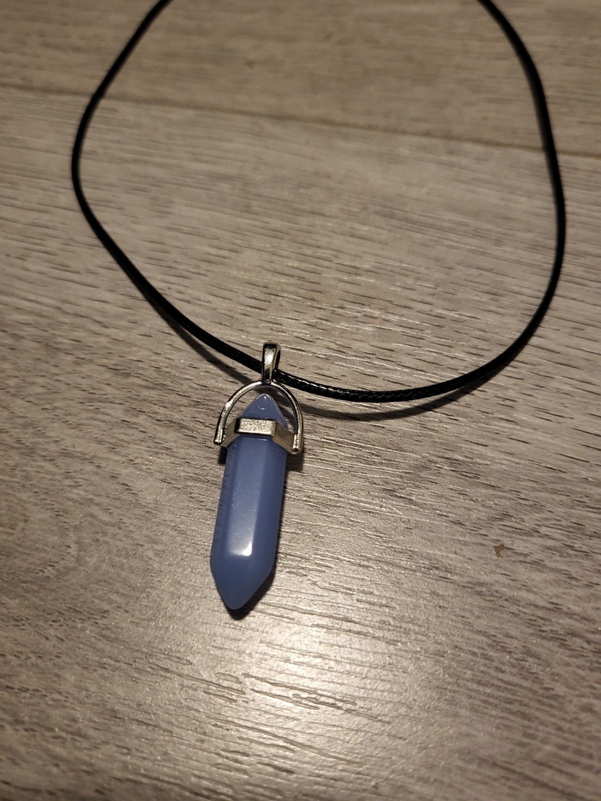 Nieuwe Ketting met Blauwe Kristal Hanger, Overige materialen, Blauw, Nieuw, Ophalen of Verzenden