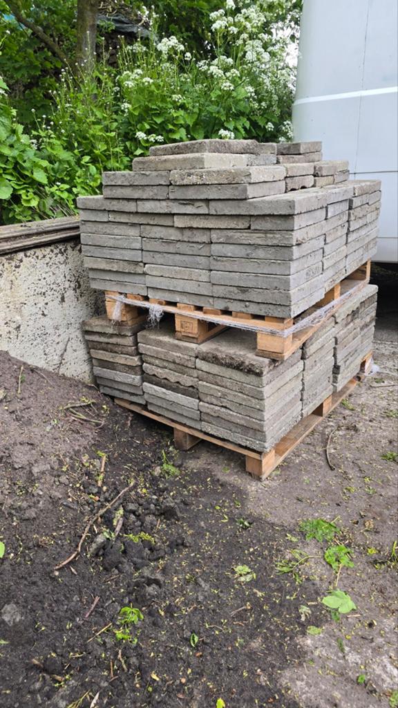 Gratis stoeptegels, Ophalen, Gebruikt, Beton, Terrastegels