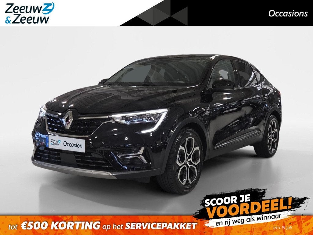 Renault Arkana 1.6 E-Tech Hybrid 145 Intens | Automaat | Dea, Auto's, Renault, Gebruikt, Euro 6, Leder en Stof, Zwart