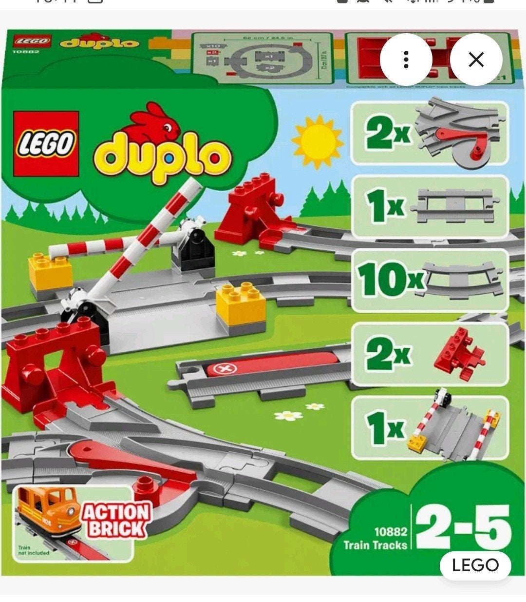 Lego Duplo - Treinrails 10882, Ophalen of Verzenden, Zo goed als nieuw