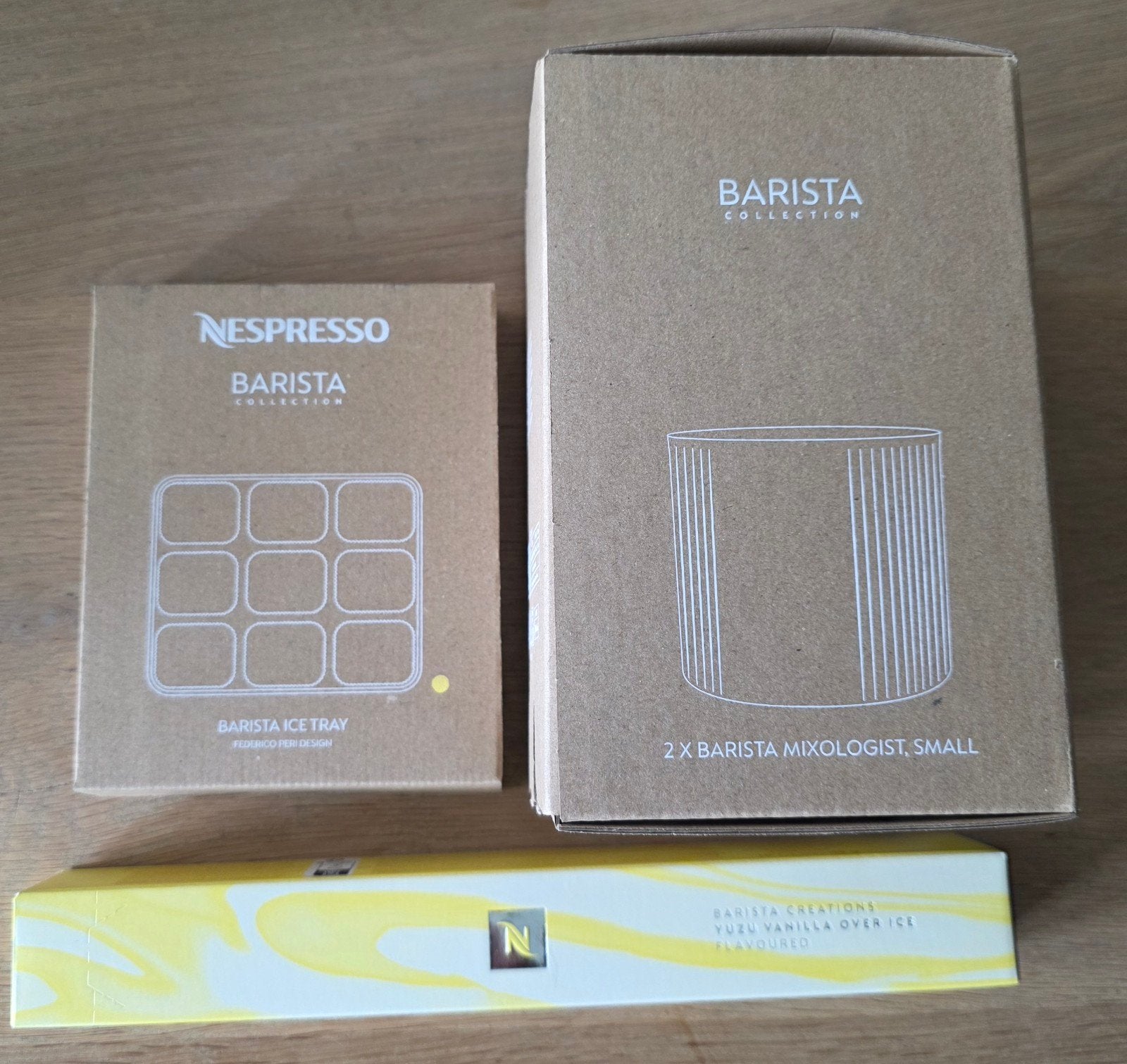 Nespresso Barista Mixology glazen + ice cube tray, Huis en Inrichting, Keuken | Servies, Glas of Glazen, Nieuw, Ophalen of Verzenden