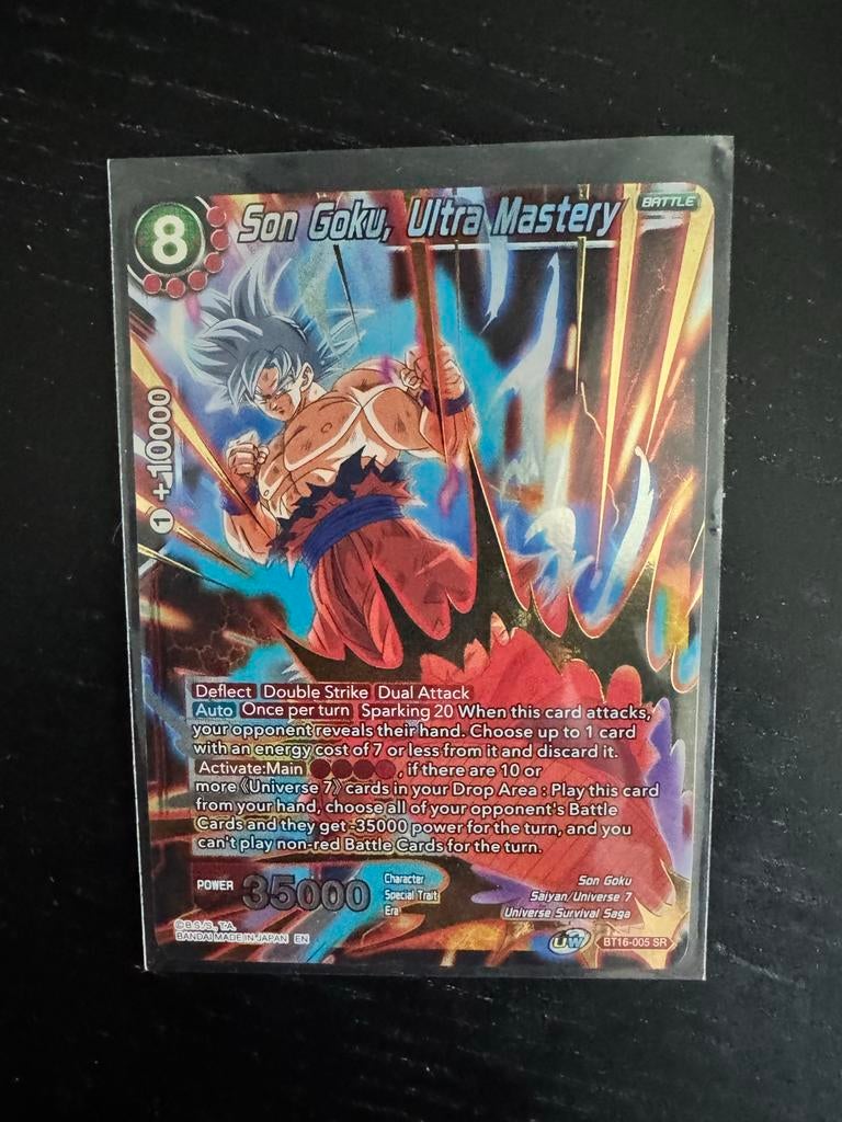Son Goku, Ultra Mastery - Dragon Ball Super Card Game, Ophalen of Verzenden, Zo goed als nieuw, Losse kaart, Foil