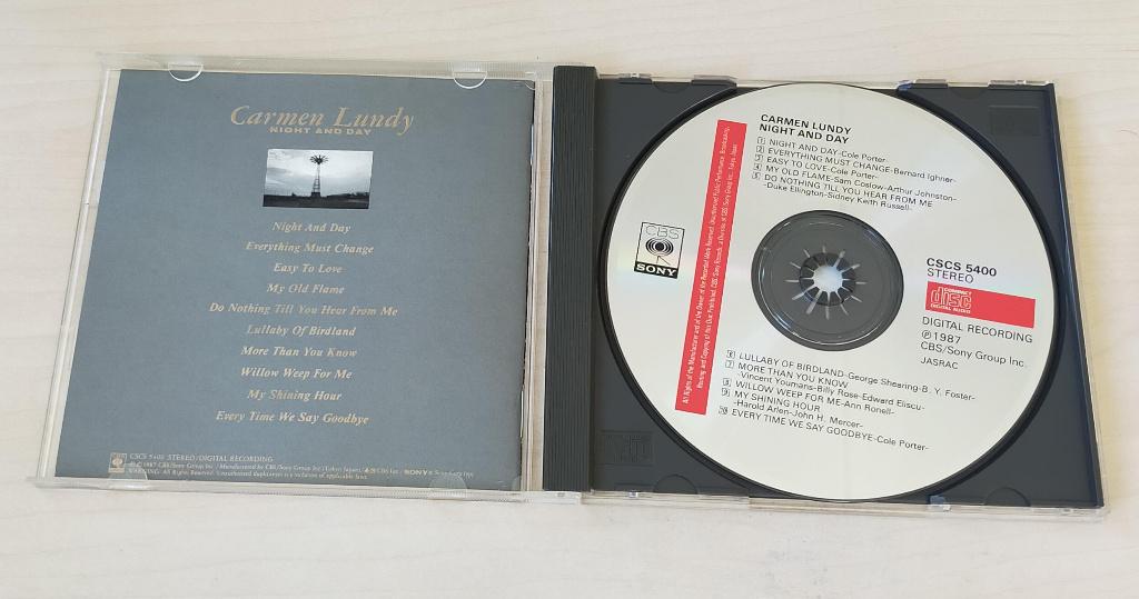 Carmen Lundy - Night and Day CD 1987/1991 Japan, Cd's en Dvd's, Ophalen of Verzenden, 1980 tot heden, Zo goed als nieuw, Jazz