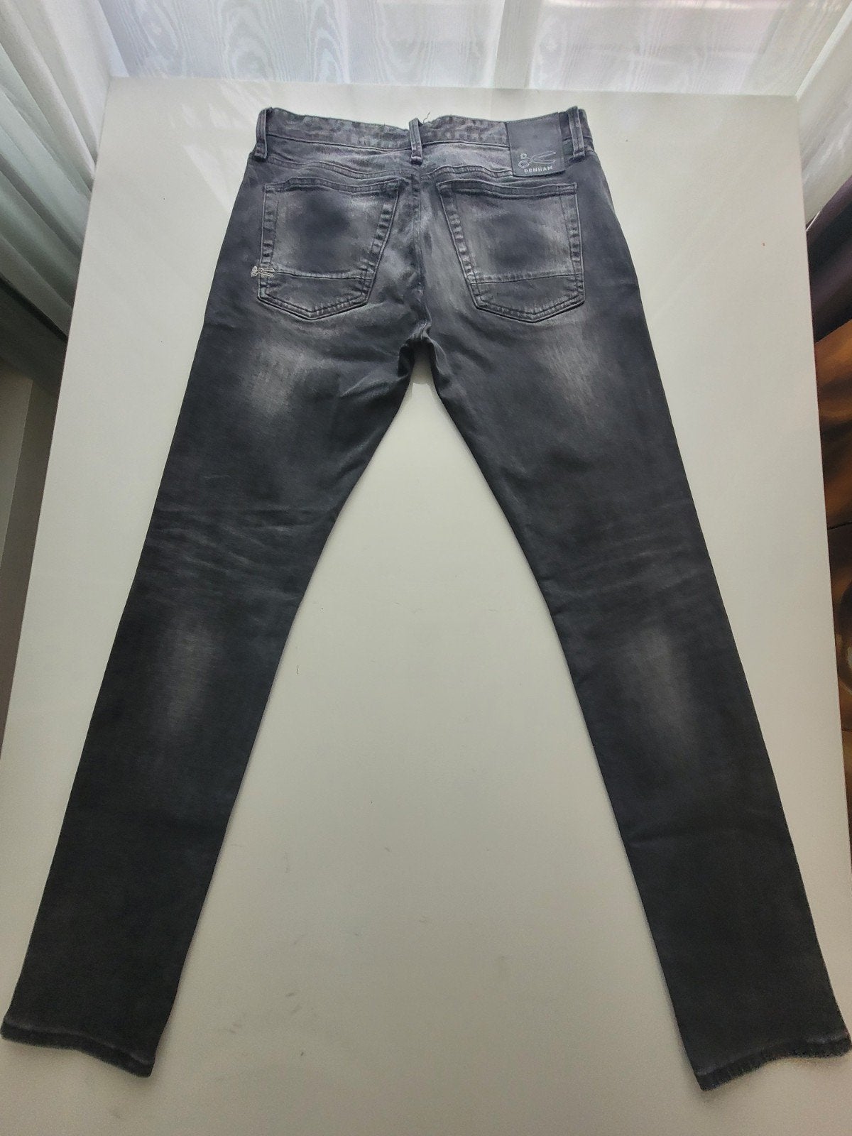 GRIJZE DENHAM BOLT SKINNY FIT STRETCH JEANS SIZE 32/32, W32 (confectie 46) of kleiner, Ophalen of Verzenden, Grijs, Gedragen