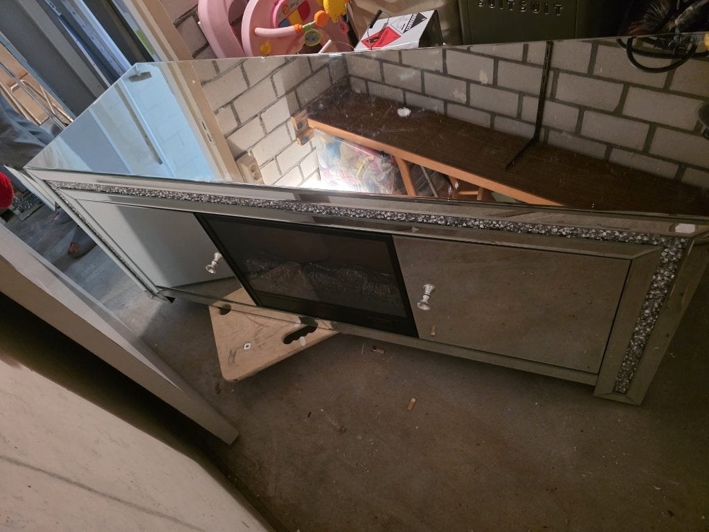 Spiegel tv kast, Ophalen, Overige materialen, Gebruikt, 100 tot 150 cm