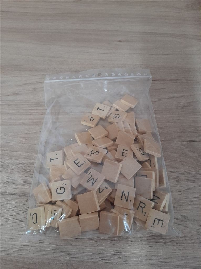 Scrabble houten letters mix - s3720, Verzenden, Zo goed als nieuw