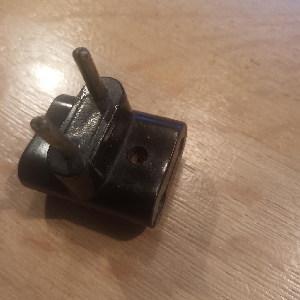 Bakeliet 3 weg stekker, vintage, Ophalen of Verzenden