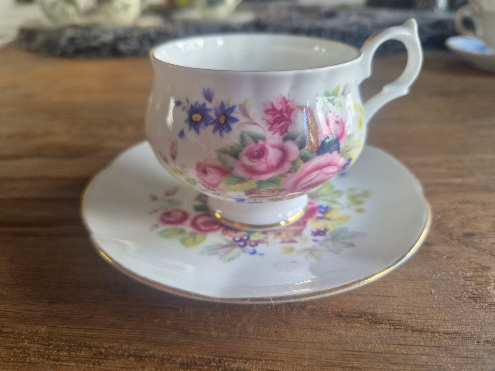 Antiek Springfield Bone China kop en schotel, Antiek en Kunst, Ophalen