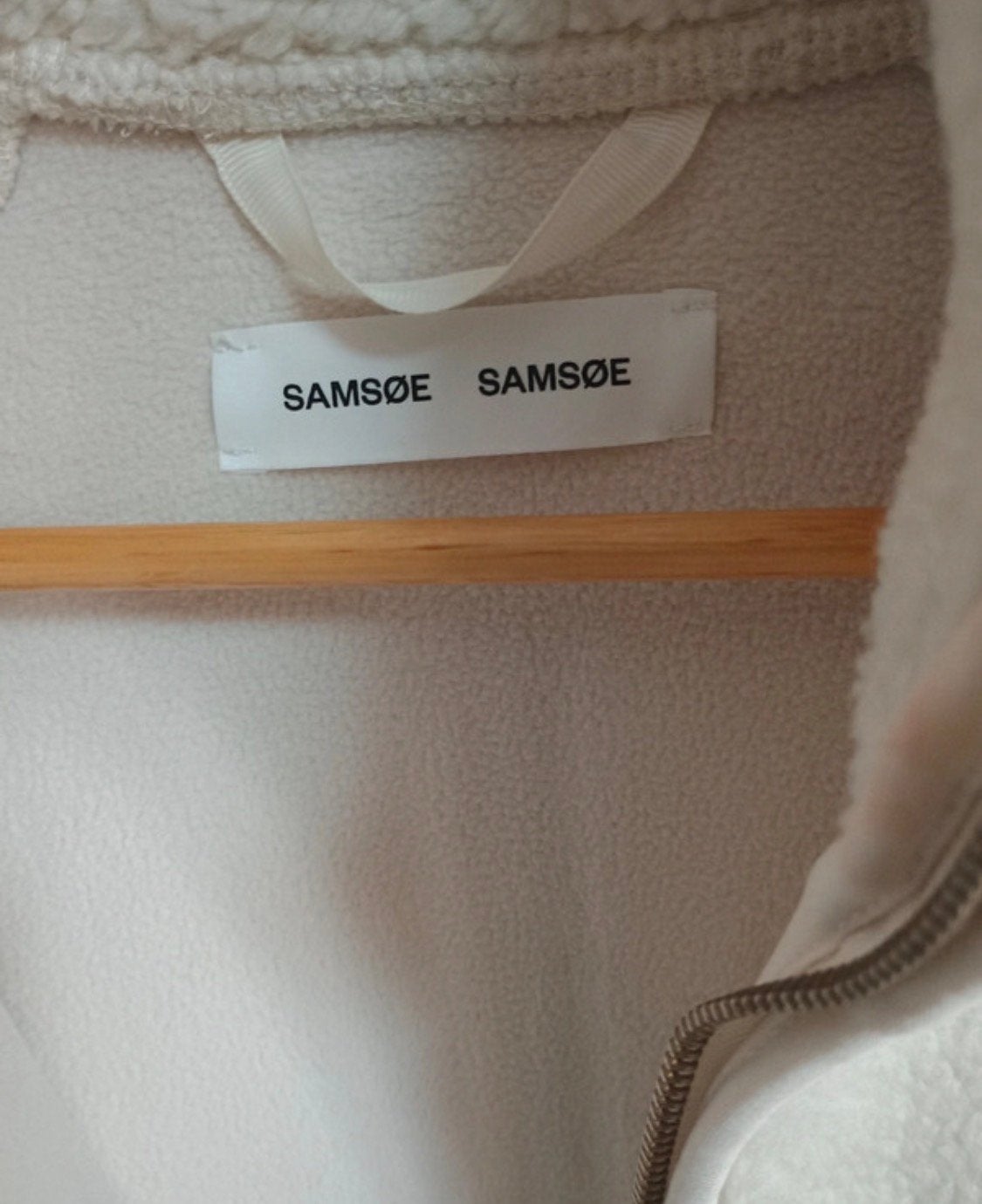 Samsøe Samsøe teddy jasje maat M, Ophalen of Verzenden, Zo goed als nieuw, Maat 38/40 (M), Beige