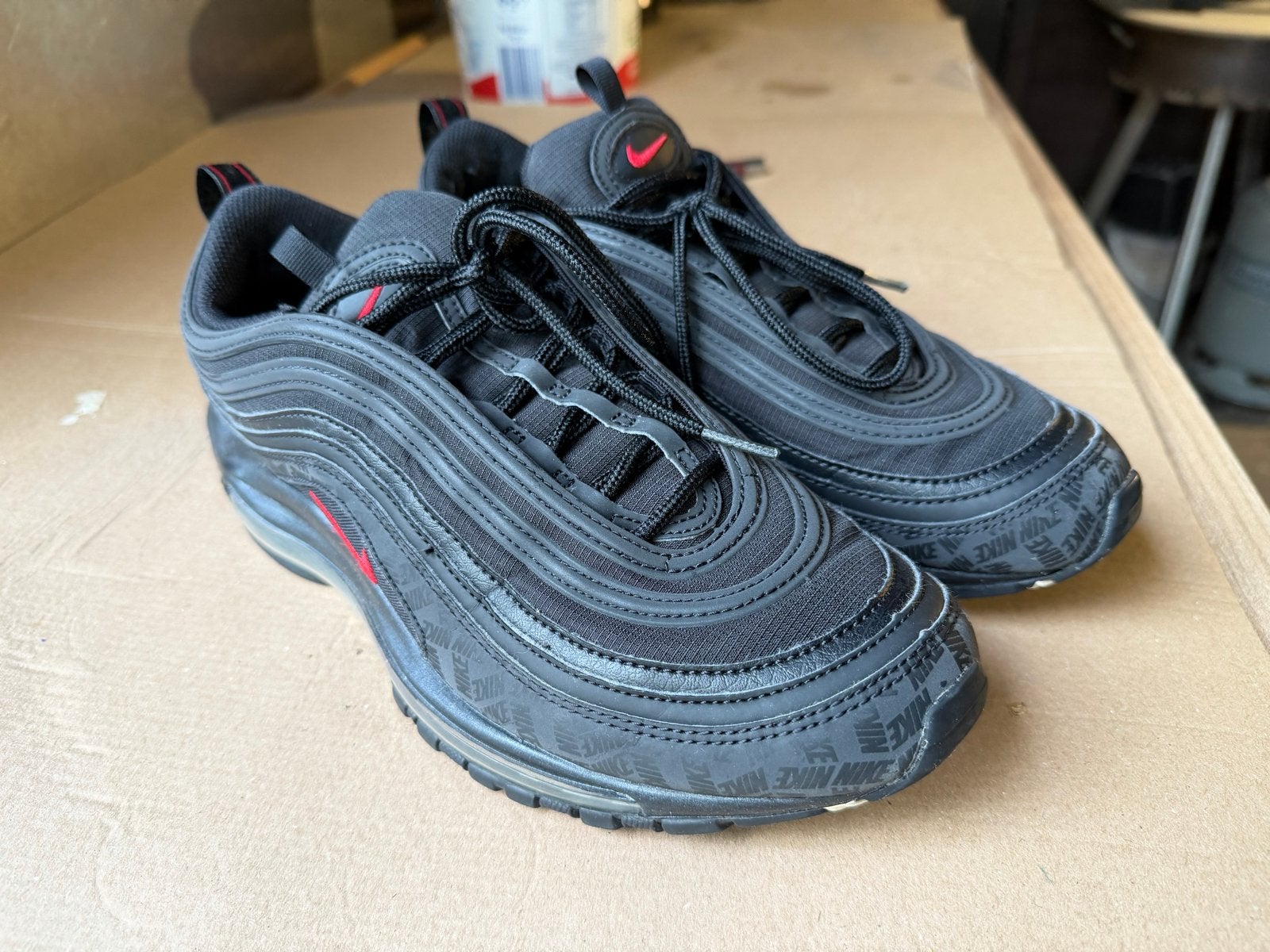 Nike Air Max 97 Sneakers Zwart - Maat 42, Ophalen of Verzenden, Gedragen, Zwart, Sneakers of Gympen