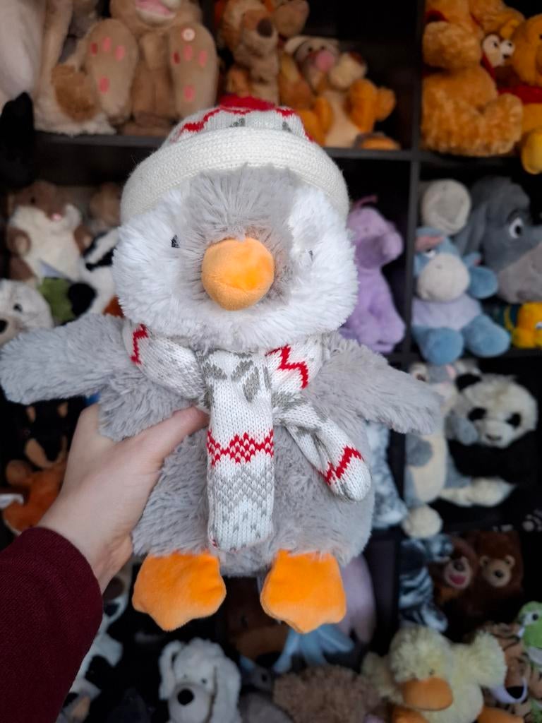 Warmies Pinguïn Knuffel, Pinguïn, Overige merken, Verzenden, Grijs