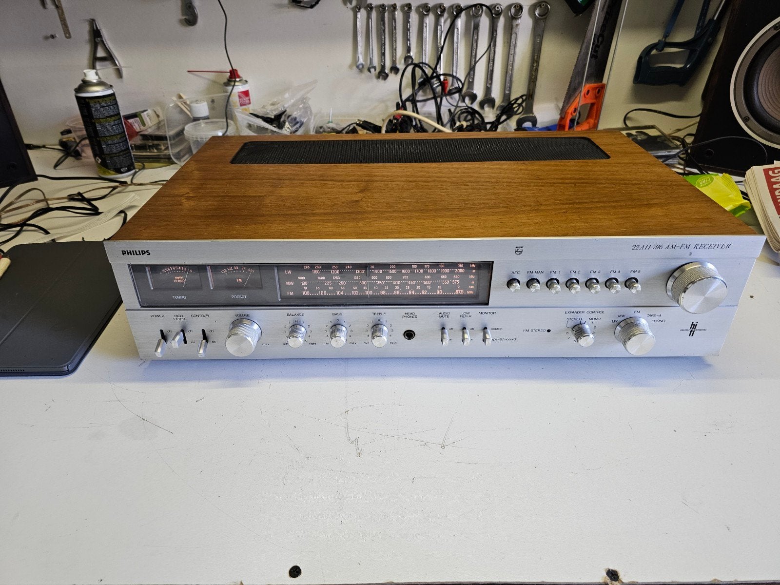 Philips 22AH796 Vintage MFB Receiver - Goede Staat, Gebruikt, Ophalen, Overige merken, Minder dan 60 watt