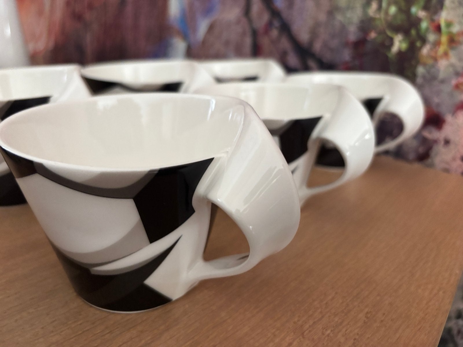 8 Villeroy & Boch New Wave Special Edition koffiemokken, Huis en Inrichting, Villeroy & Boch, Zo goed als nieuw, Modern, Porselein