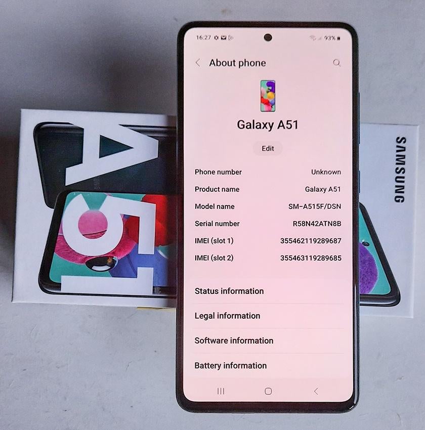 Samsung Galaxy A51-128GB-Dual Sim-Met doos, Zwart, Ophalen of Verzenden, Zo goed als nieuw, 128 GB