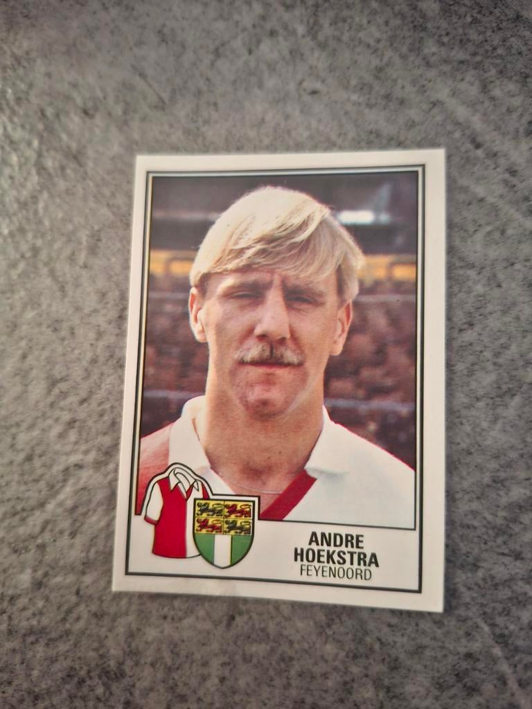 Panini sticker Voetbal 85. Speler Andre Hoekstra Feyenoord., Verzenden, Zo goed als nieuw, Sticker