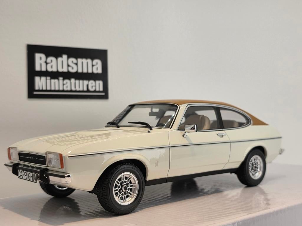 Ford Capri Mk.2 3.0L V6 Ghia Diamond White 1974 - 1:18 Otto, OttOMobile, Auto, Ophalen of Verzenden, Zo goed als nieuw