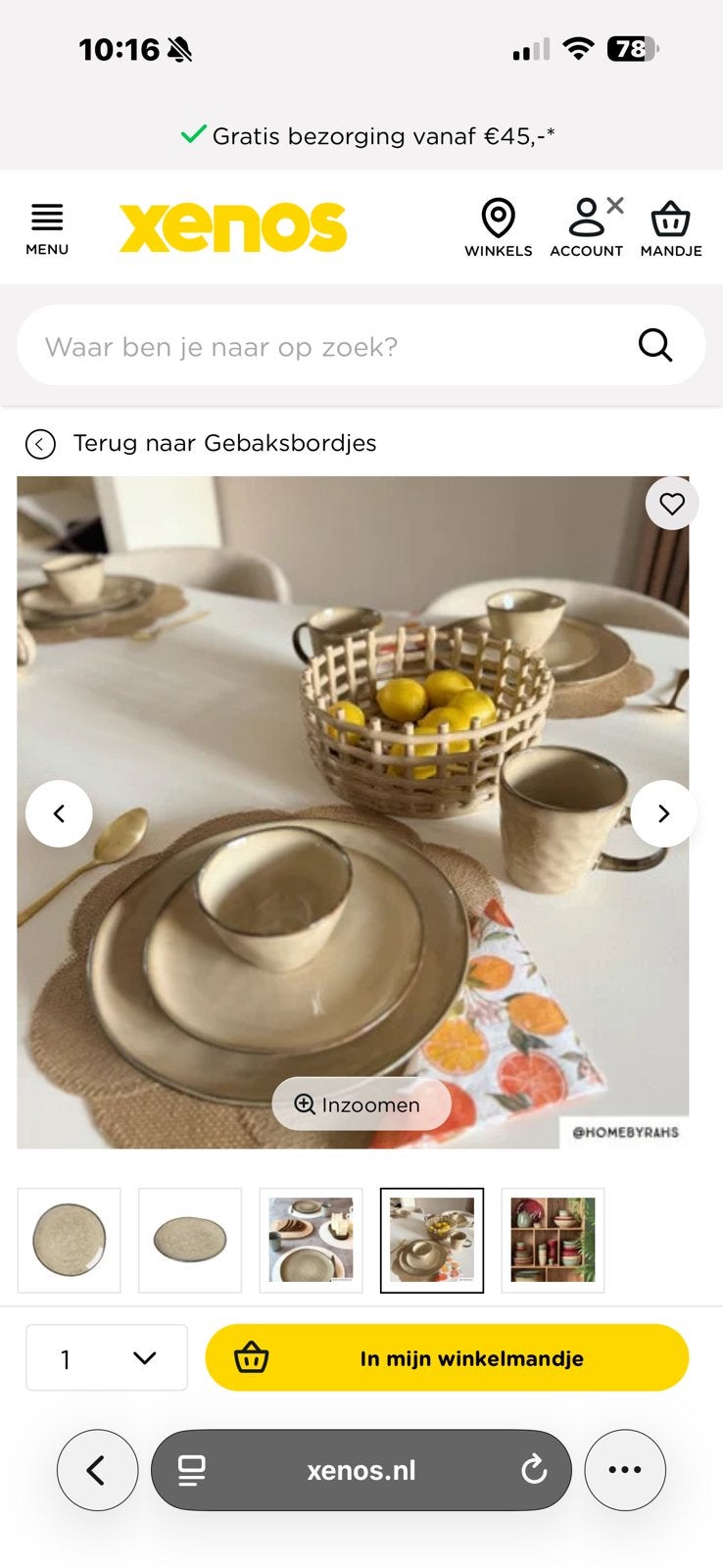 Toscane service set xenos, Huis en Inrichting, Keuken | Servies, Ophalen, Aardewerk, Overige stijlen, Bord(en)