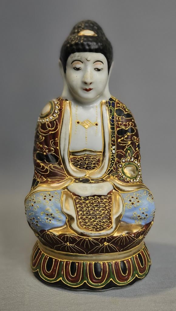 Japanse Satsuma Boeddha – Handgeschilderd – Vroeg 20e eeuw, Verzenden