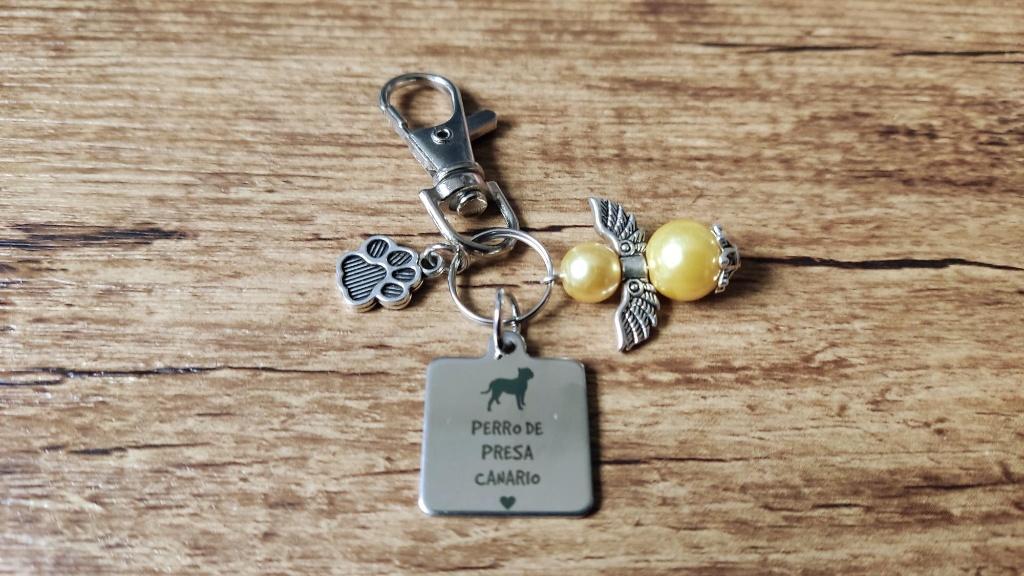 Tashanger Perro de presa canario RVS met beschermengel, Verzenden, Nieuw, Overige kleuren, Handtas